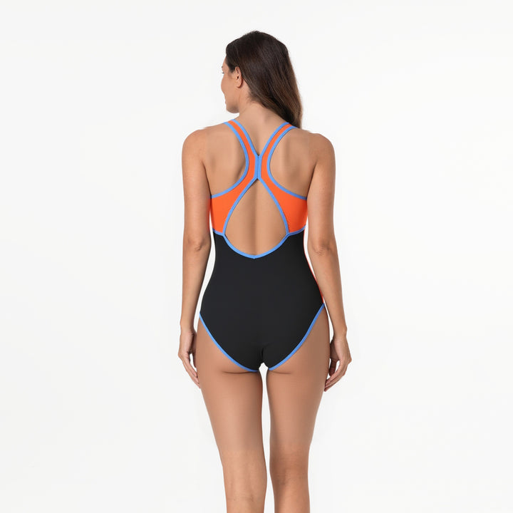 Damen Sportlicher Schwimmanzug mit Farbblockdesign Echo Archiv