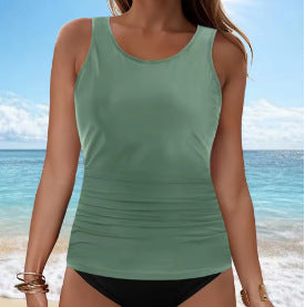 Women's Tankini Top with Ruching Mune Fashion