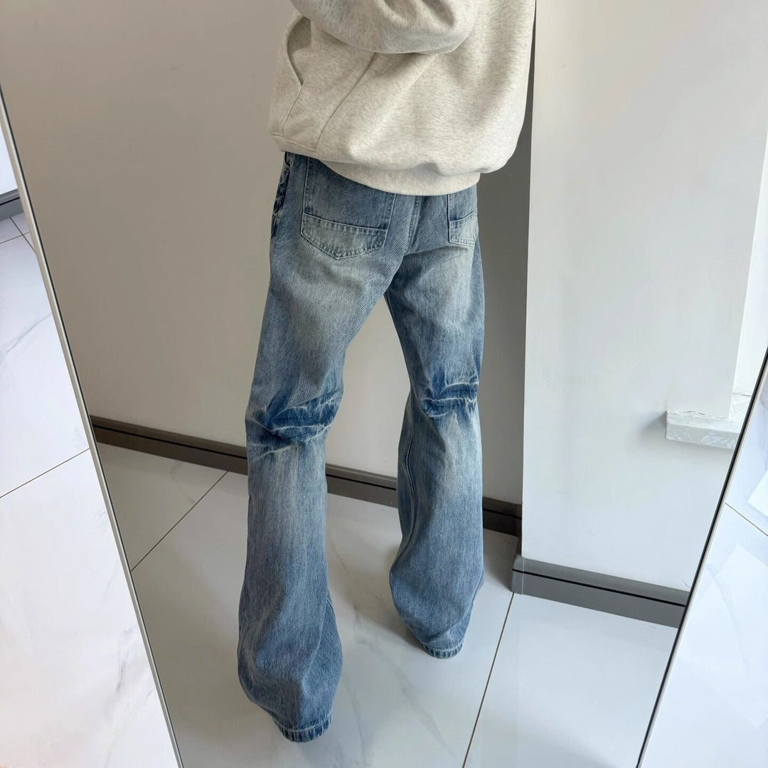Ladies Fashion Wide-Cut Jeans Mune Fashion