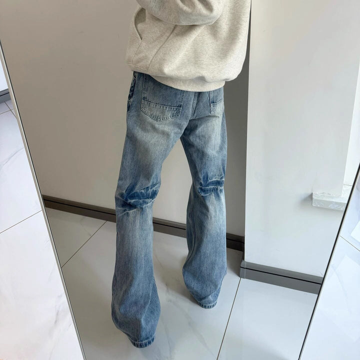Ladies Fashion Wide-Cut Jeans Mune Fashion