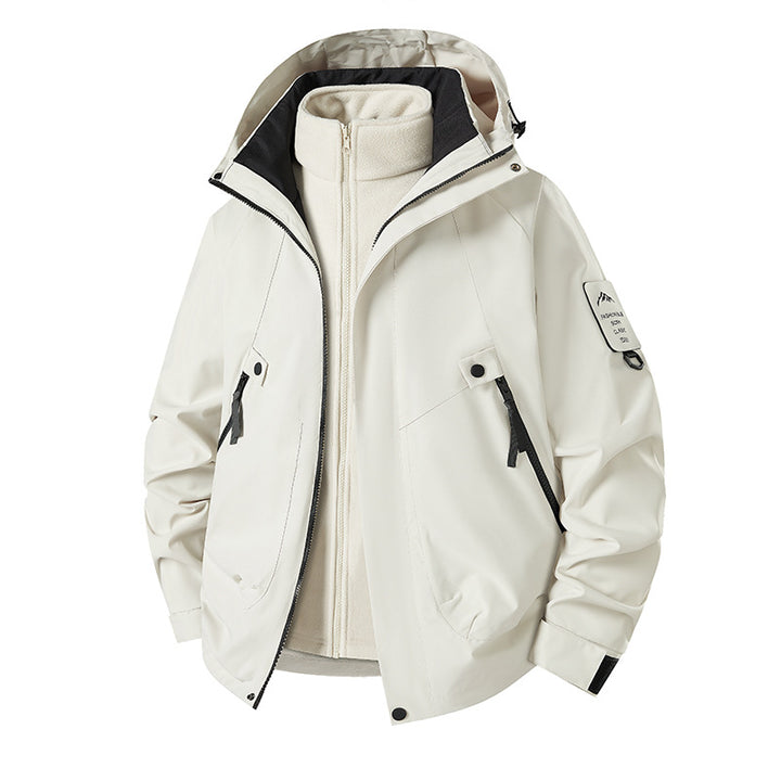 Men's 3-in-1 Softshell Parka with removable fleece inner jacket and technical hood Mune Fashion