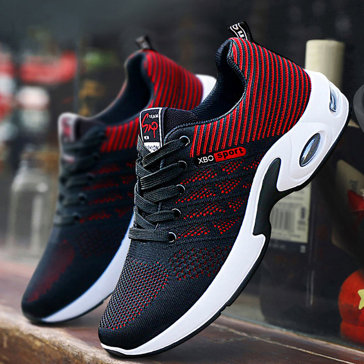 Men's breathable lightweight knitted sneakers with air cushion and non-slip outsole Mune Fashion