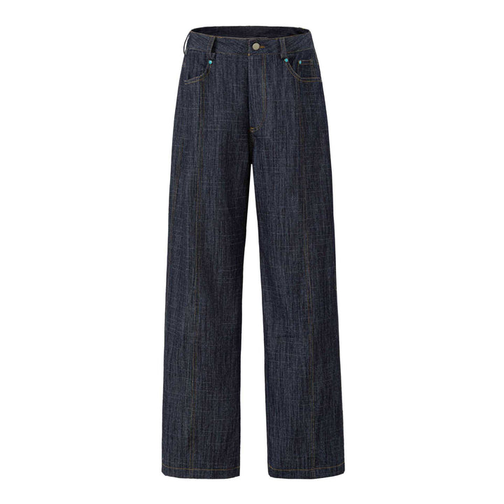Women wide high-waisted jeans with prominent center seam Mune Fashion