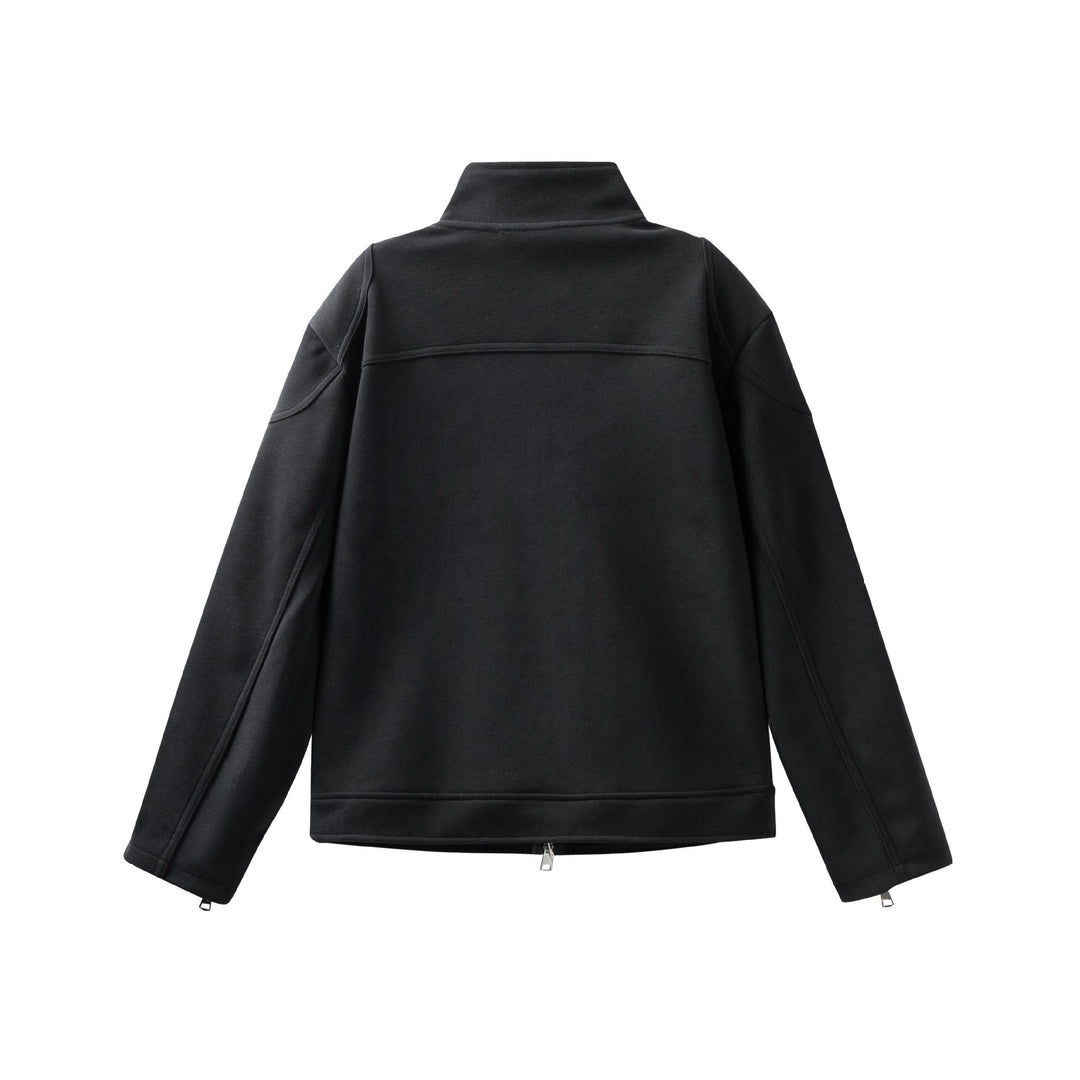 Unisex High Collar Zip Jacket made of French Terry with sleeve slits and side pockets Mune Fashion