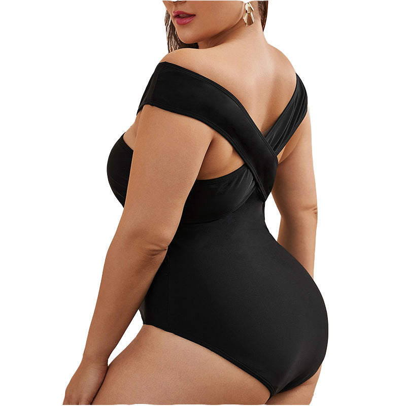 Ladies Stylish One-Piece with Asymmetric Cut-Out Mune Fashion