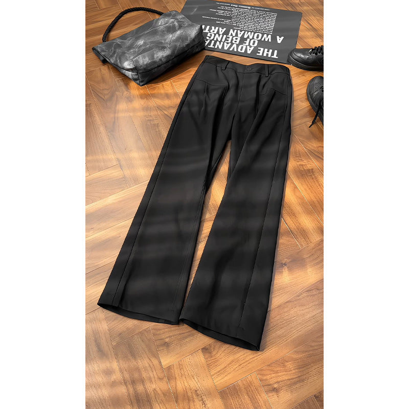 Women Elegant and wide-cut fabric pants Mune Fashion