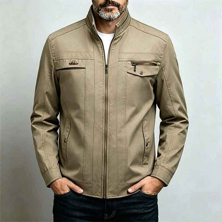 Men's sporty transitional jacket with innovative stand-up collar Mune Fashion