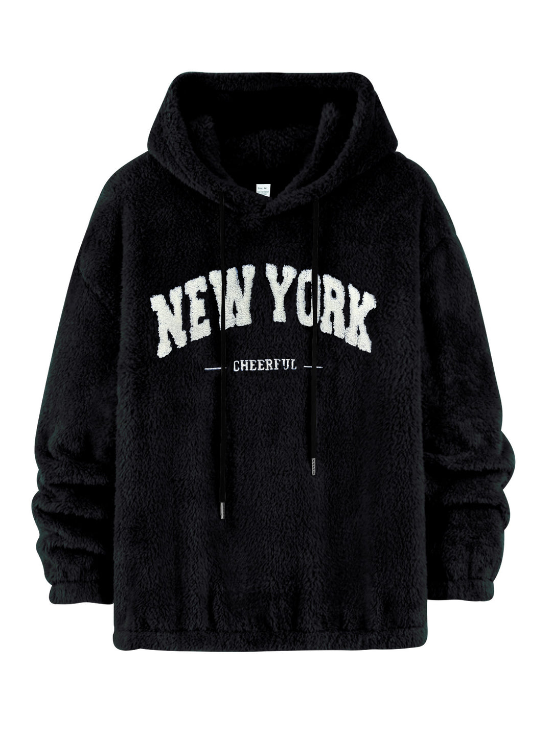 Unisex Cozy Teddy Fleece Hoodie with Chenille Lettering Mune Fashion