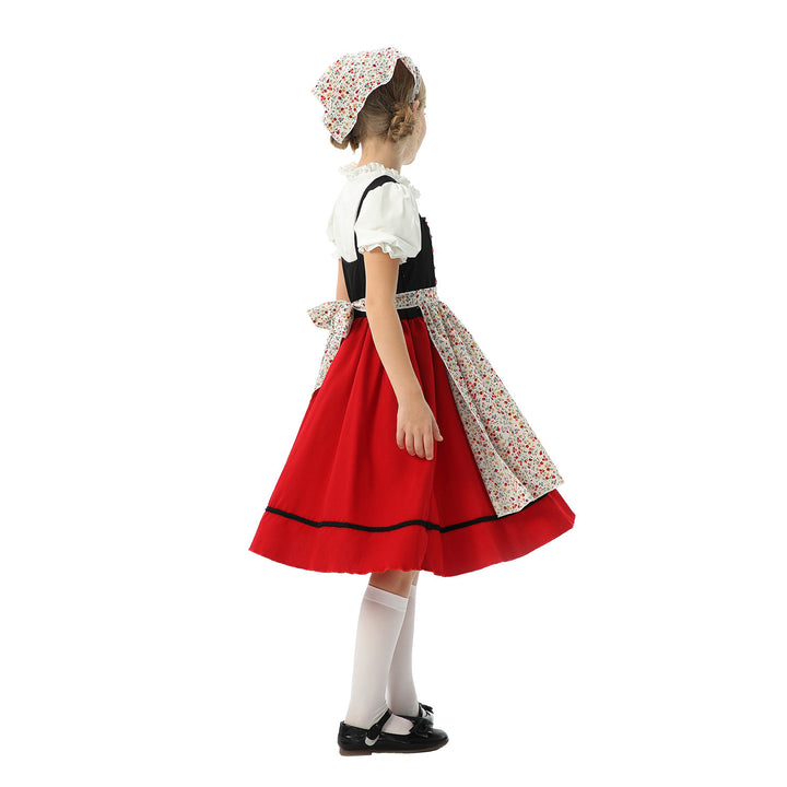 Ladies' nano traditional children's dirndl with apron and headscarf Mune Fashion