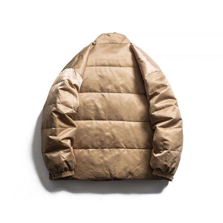 Unisex Padded Field Jacket in Boxy Cut with Multiple Pockets and Stand-Up Collar Mune Fashion