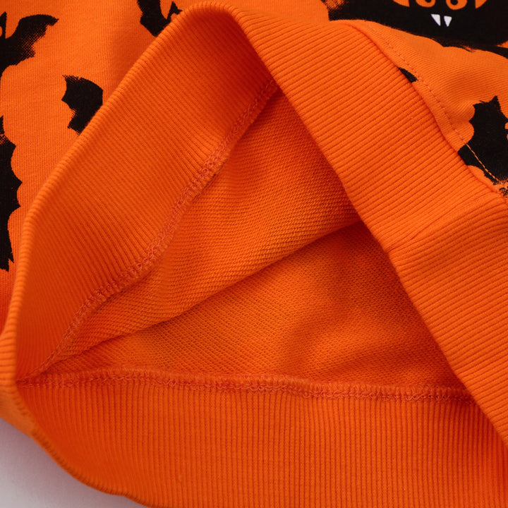 Boys sweatshirt with cheerful bat and Halloween design Mune Fashion