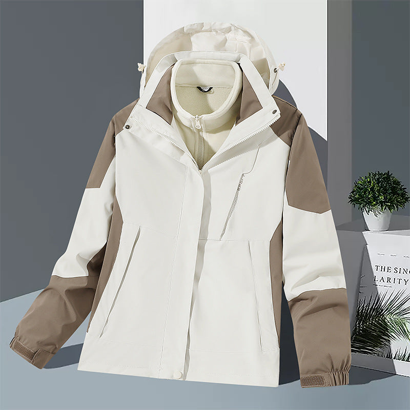 Men's windproof softshell jacket with integrated microfleece inner layer and adjustable hood Mune Fashion