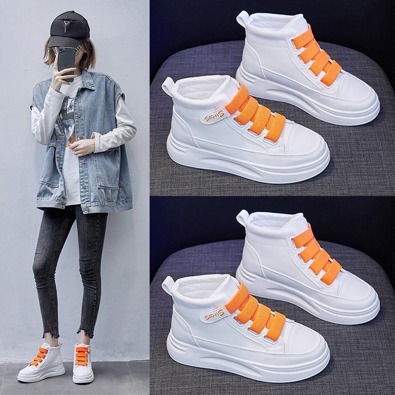 Women's High-Top Sneaker with Lightweight Design and Adjustable Straps Mune Fashion