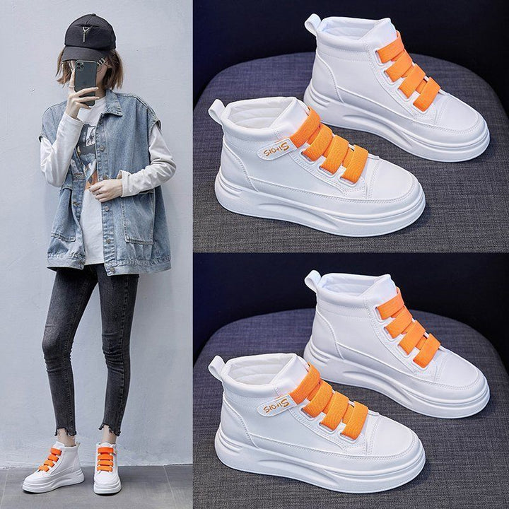 Women's High-Top Sneaker with Lightweight Design and Adjustable Straps Mune Fashion