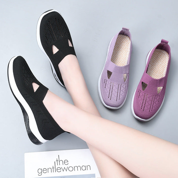 Women Breathable Slip-On Sneakers with Elastic Design Mune Fashion