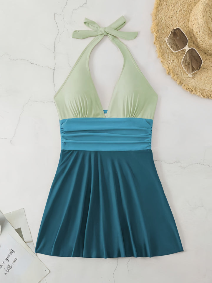 Women's Flowing Swimsuit with Deep V-Neck Mune Fashion