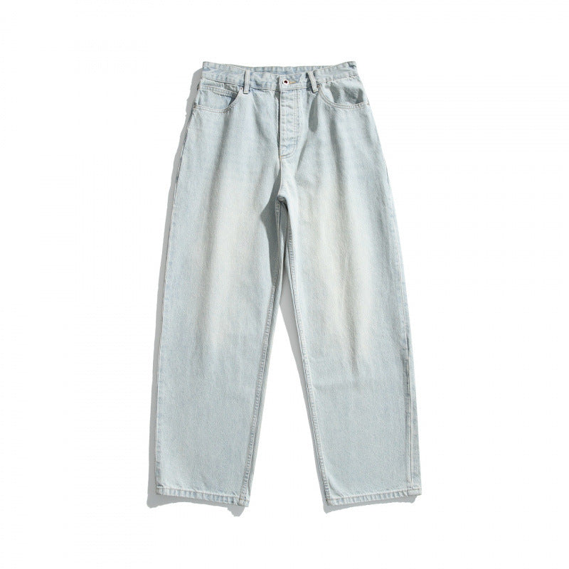 Women's Relaxed Fit Straight-Leg Denim Pants with High Waist and Soft Stonewash Details Mune Fashion