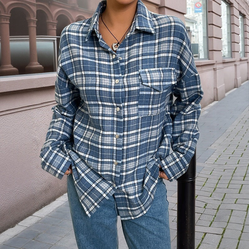 Ladies Checked Overshirt Mune Fashion