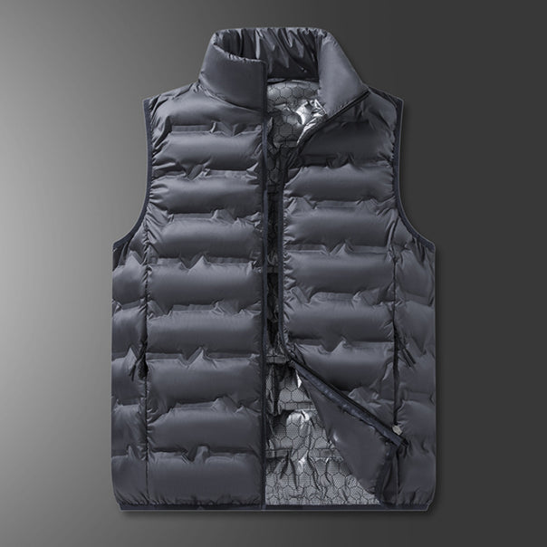 Men's Ultralight Packable Quilted Vest with High Collar and Inner Mesh Mune Fashion