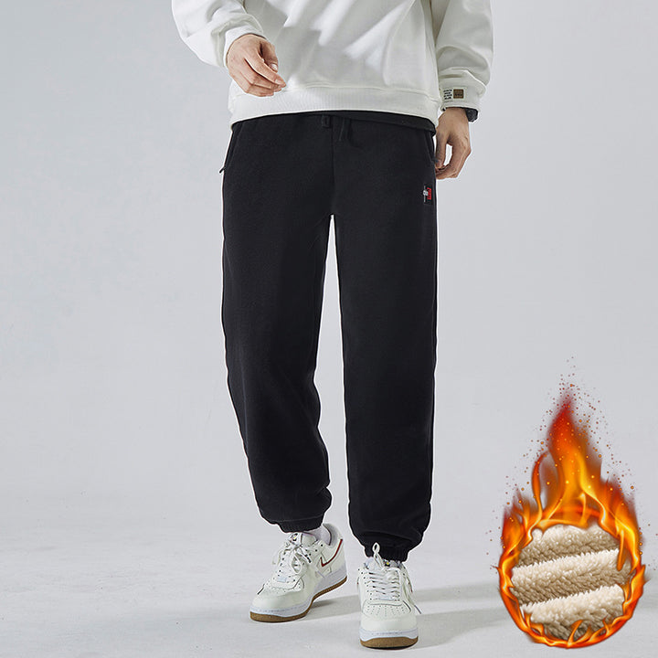 Men's Fleece Lined Sweatpants with Sherpa Lining and Elastic Cuffs Mune Fashion