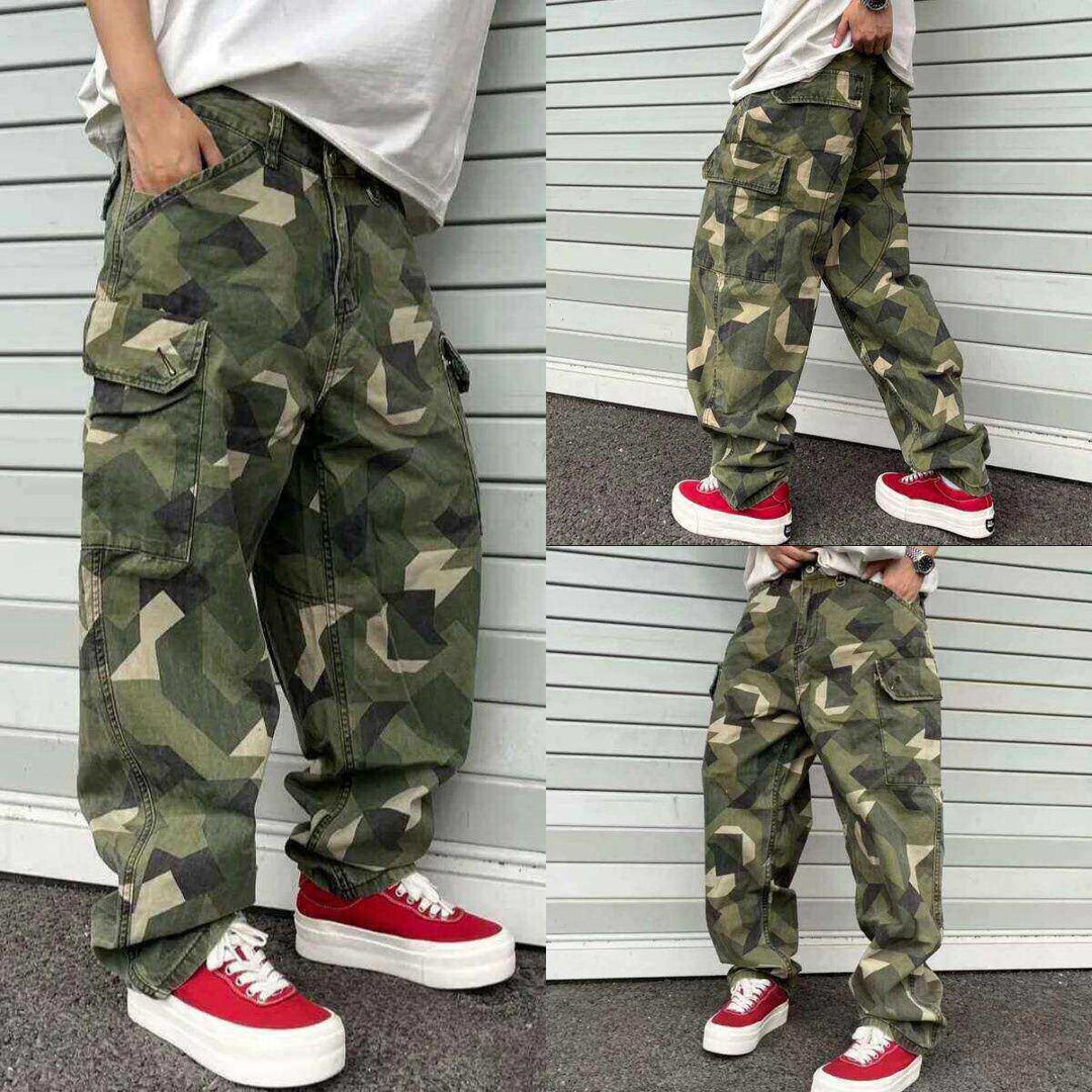 Men's Cargo Pants with Modern Camouflage Design Mune Fashion