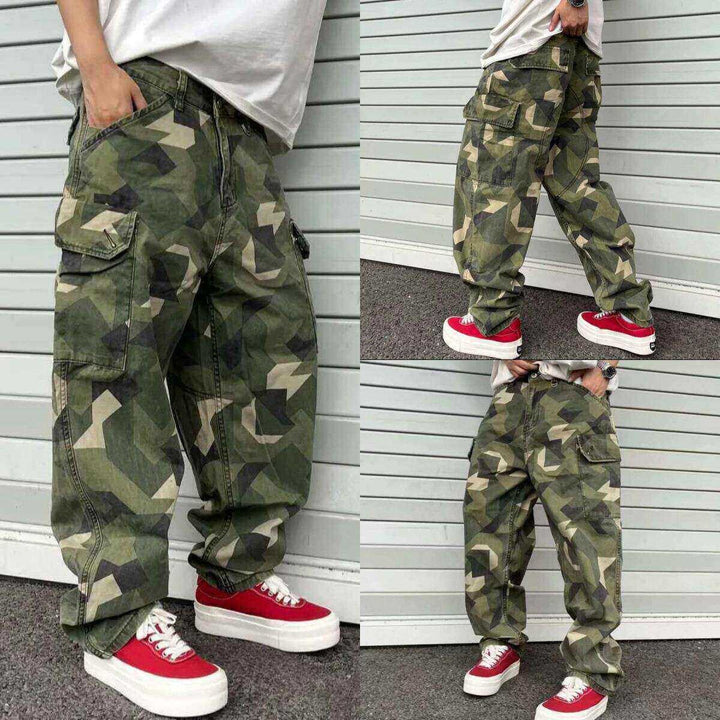 Men's Cargo Pants with Modern Camouflage Design Mune Fashion