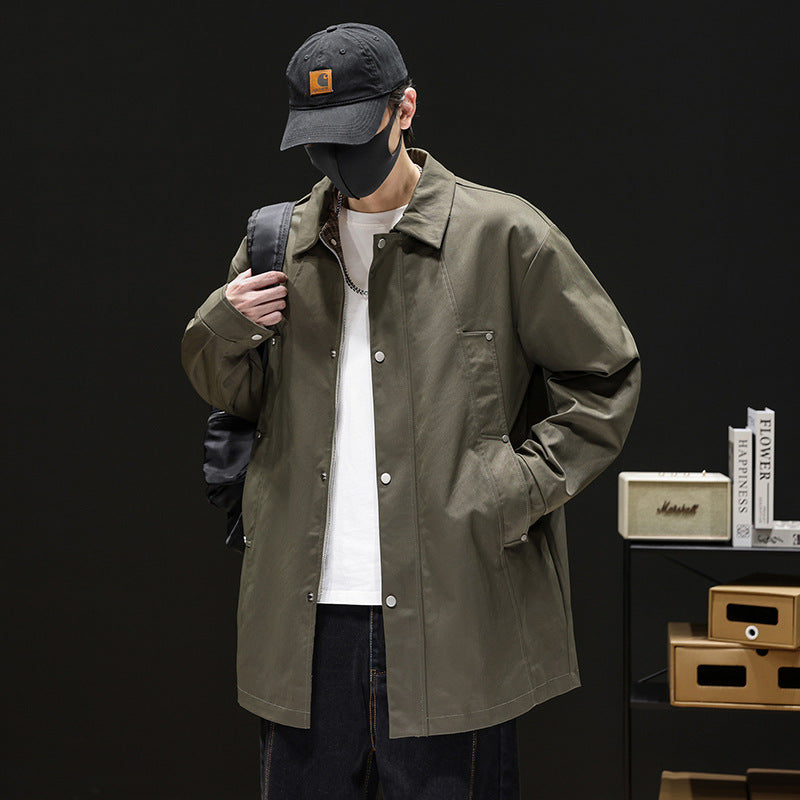 Men's Fashion Utility Jacket with Practical Pockets