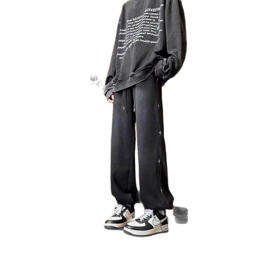 Women's Wide-Cut Jeans with Unique Mune Fashion Design