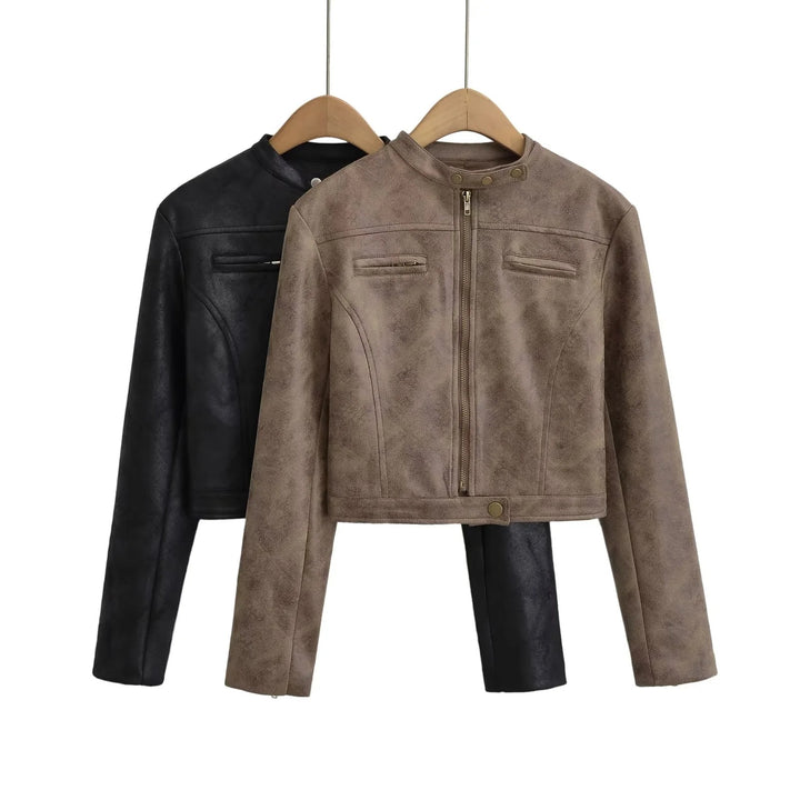Mune | Cropped Leather Jacket