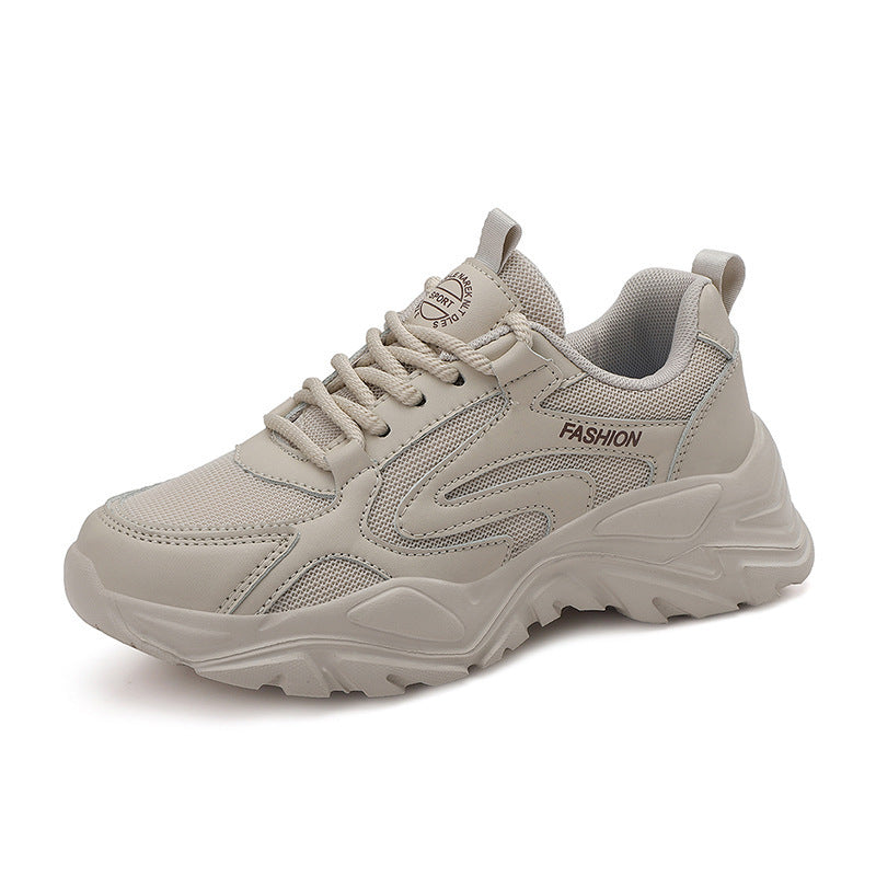 Women's voluminous platform lifestyle sneaker with mesh and synthetic leather mix, cushioned heel and profiled cushioning sole Mune Fashion