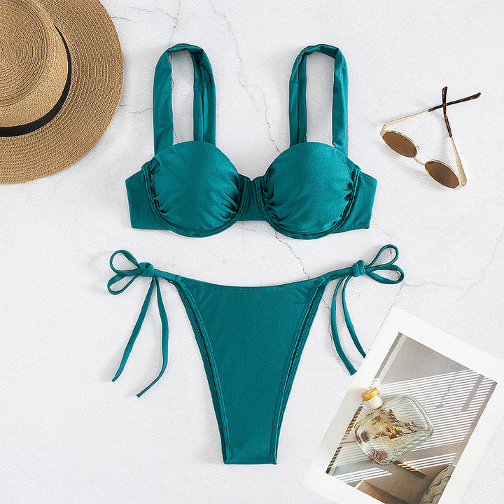 Women's Push-Up Bikini with generous straps and stylish bows Mune Fashion