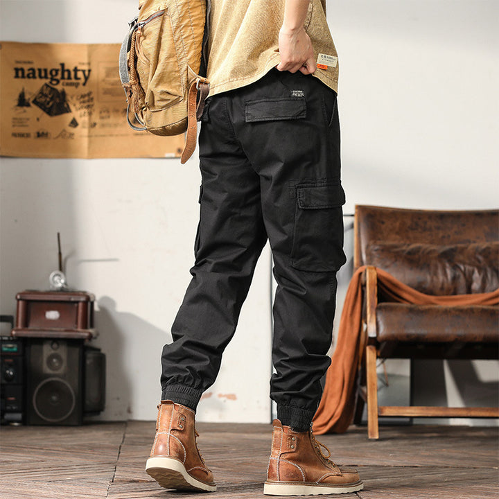 Herren Cargo-Joggerhose mit elastischem Komfortbund, Kniepaneelen und Reißverschluss-Knöcheln Mune Fashion