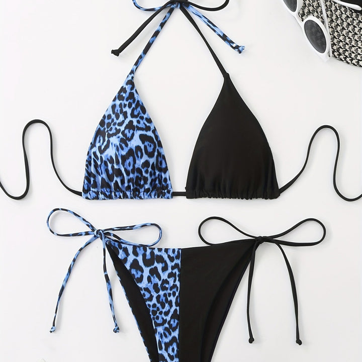 Women Triangle Bikini with sophisticated animal print Mune Fashion
