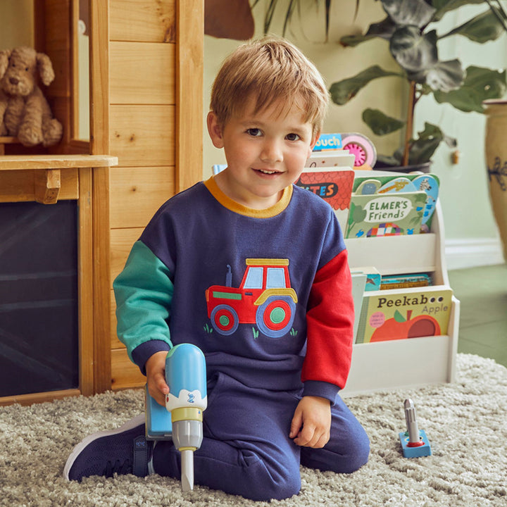 Boys' sweatshirt and jogger set with exciting tractor design Mune Fashion