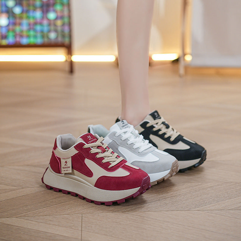 Ladies Sporty Sneakers with Breathable Mesh Inserts and Cushioning Sole Mune Fashion