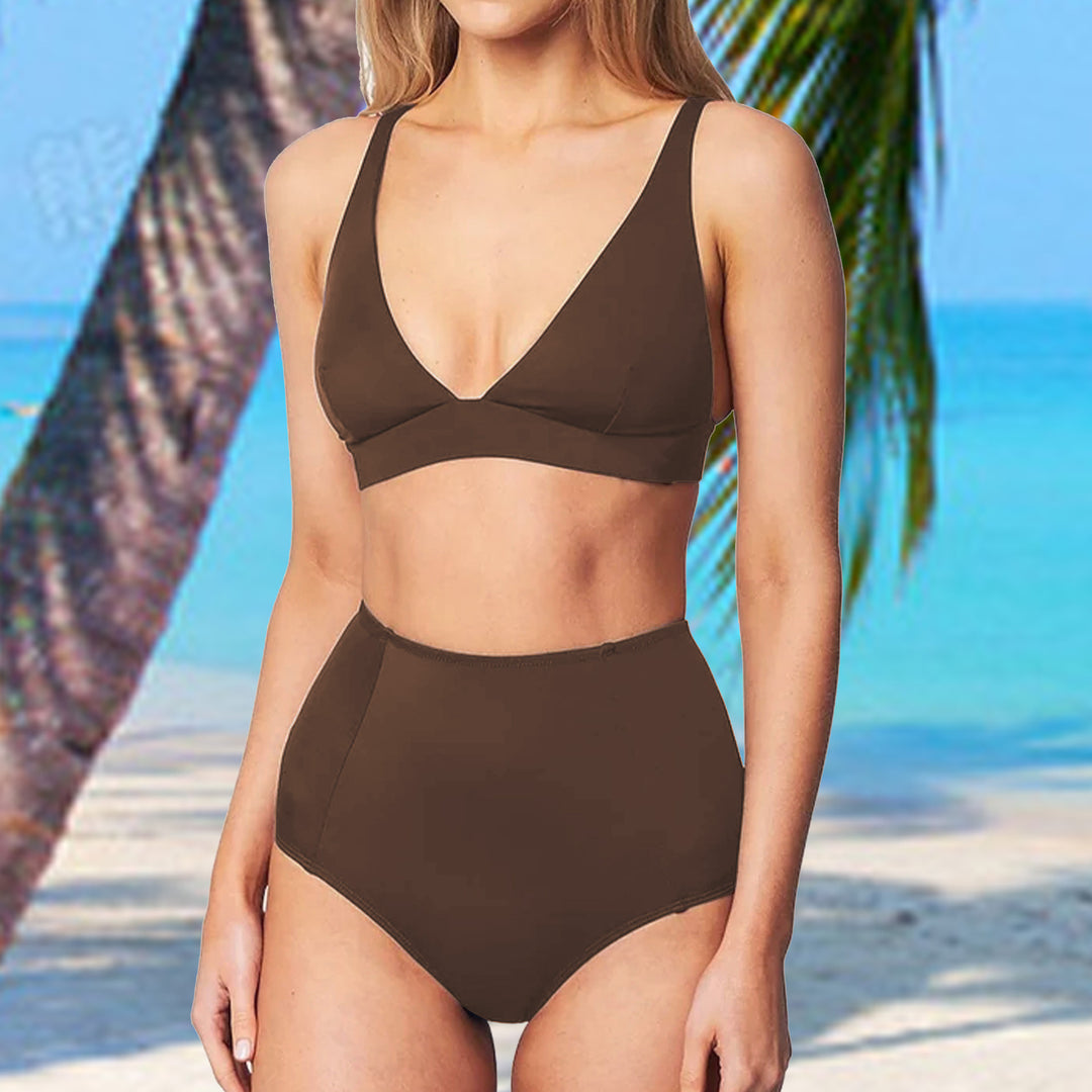 Women High-Cut Bikini with Flattering Cut Mune Fashion