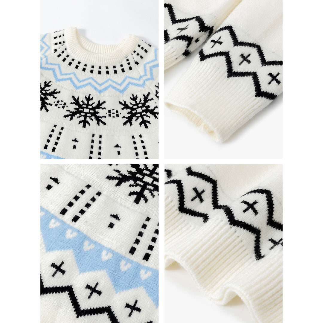 Women Soft Knit Sweater with Winter Motif Mune Fashion