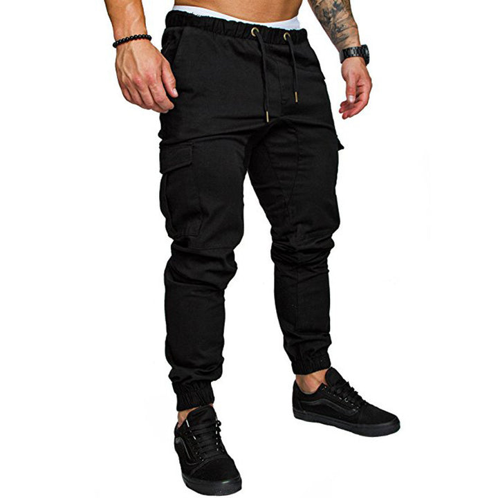 Men's tailored cargo jogger with elastic waistband, drawstring, and patch pockets Mune Fashion