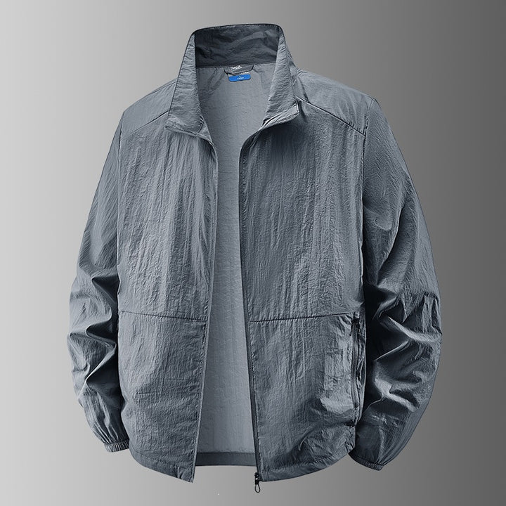 Men's ultralight windproof transitional jacket with stand-up collar and compact pack function Mune Fashion