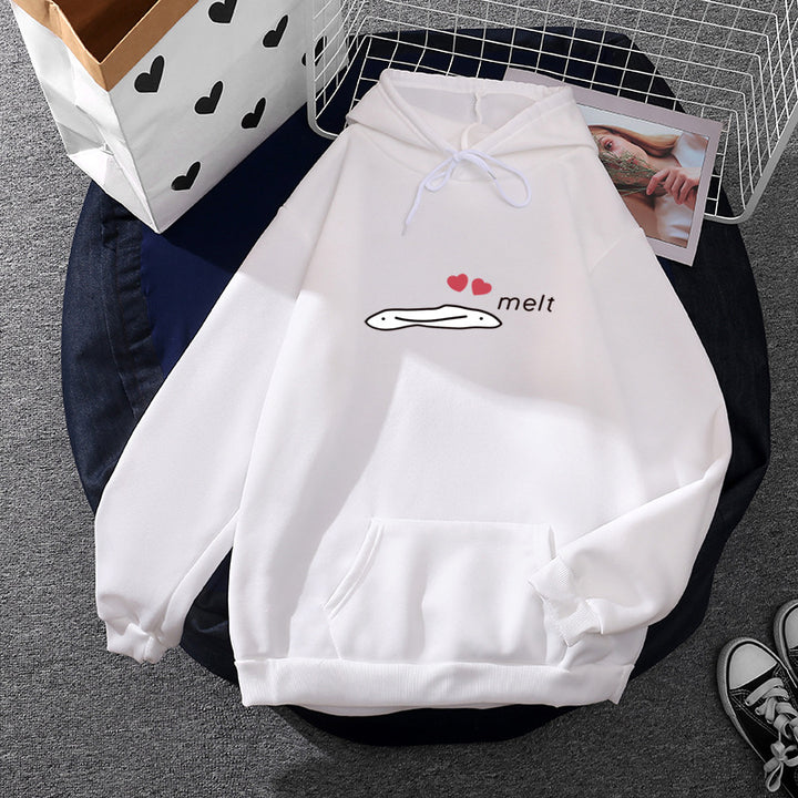 Women’s hoodie with minimalist graphic, loose oversized fit and kangaroo pocket Mune Fashion