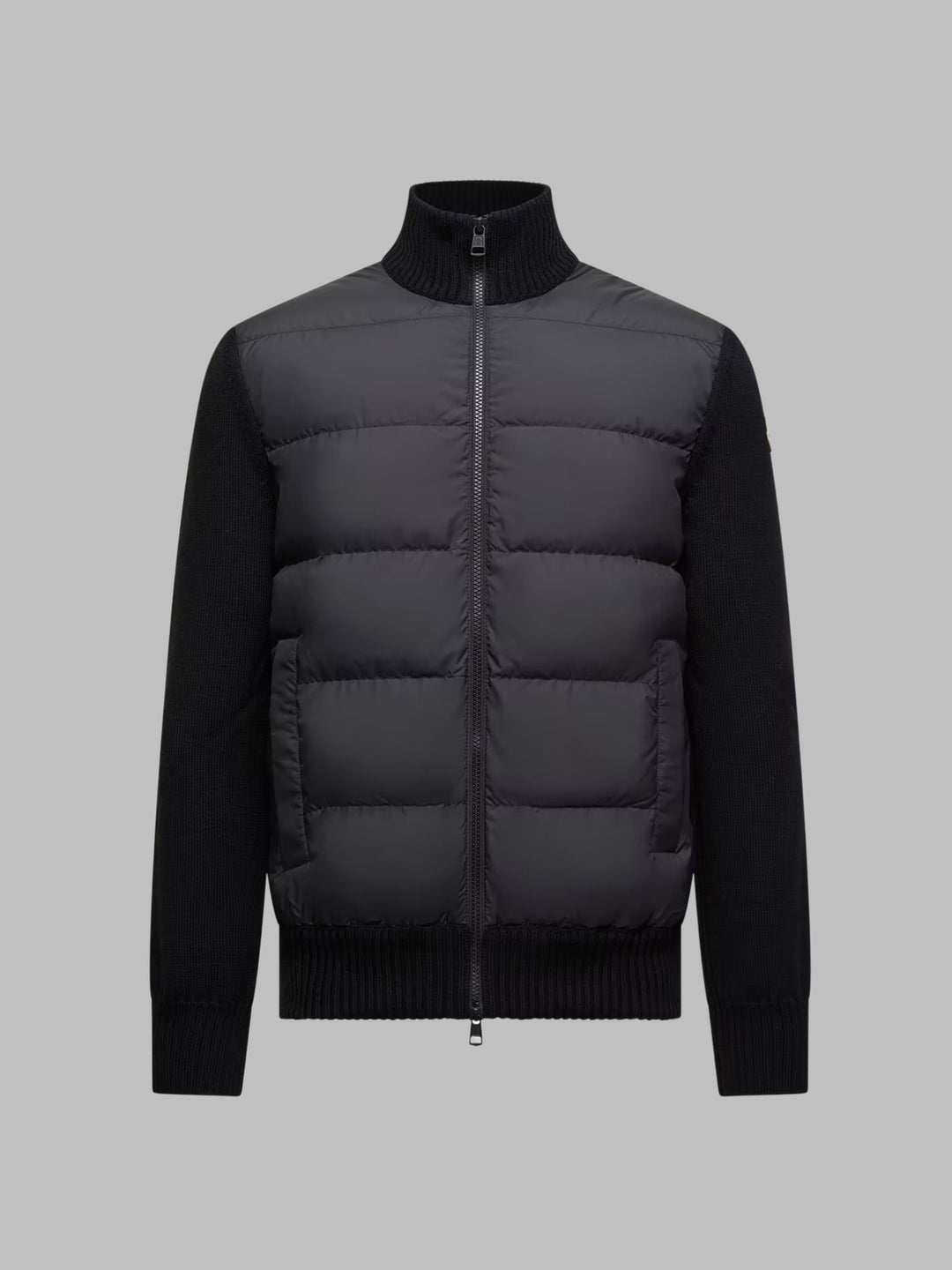 Men's sporty quilted jacket with high collar