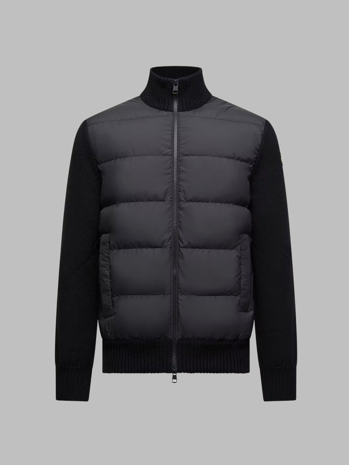 Men's sporty quilted jacket with high collar