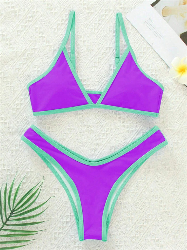 Ladies bikini set with sporty cut and trendy contrast details Mune Fashion