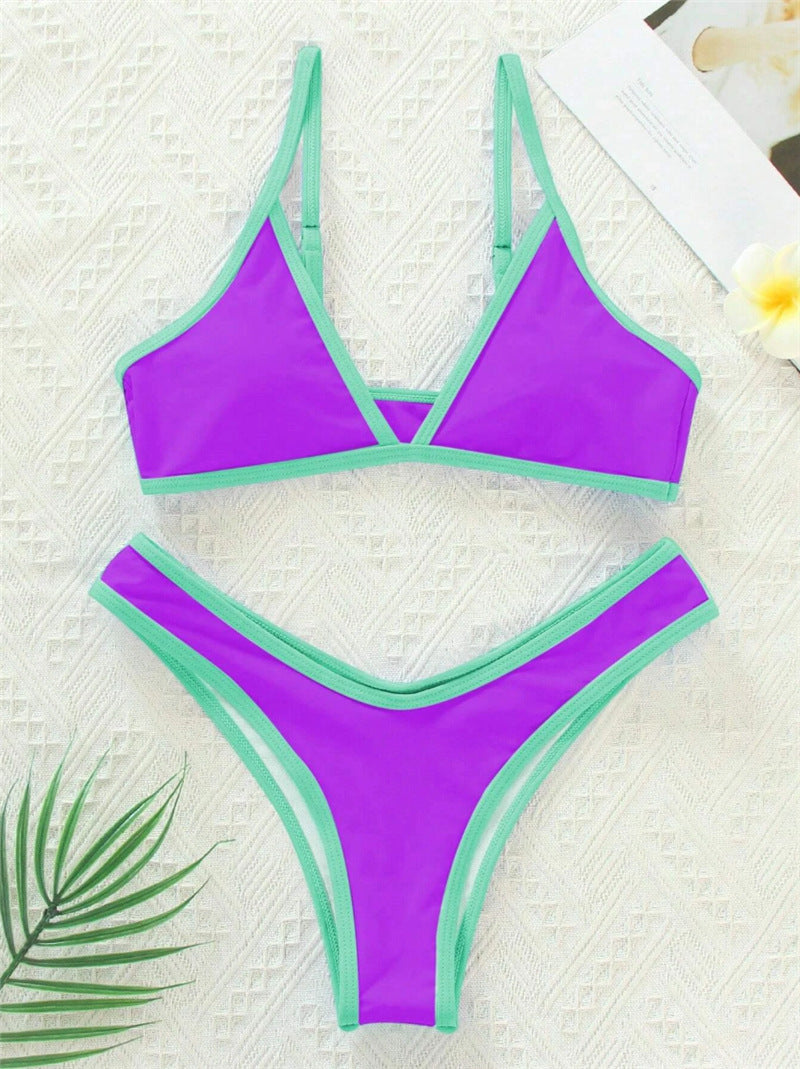 Ladies bikini set with sporty cut and trendy contrast details Mune Fashion