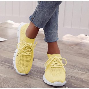 Women's breathable knitted sneakers with flexible segmented sole and comfort insole Mune Fashion