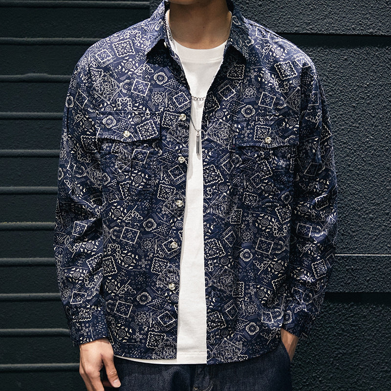 Men's Checked Shirt Jacket with Two Chest Pockets Mune Fashion