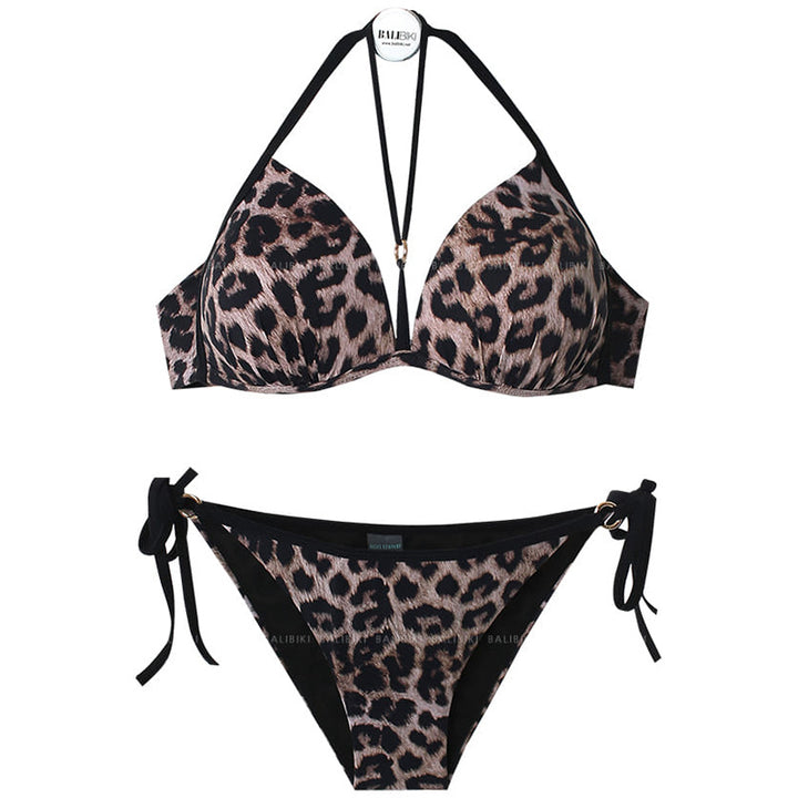 Women's bikini set with fashionable leopard print and adjustable straps Mune Fashion