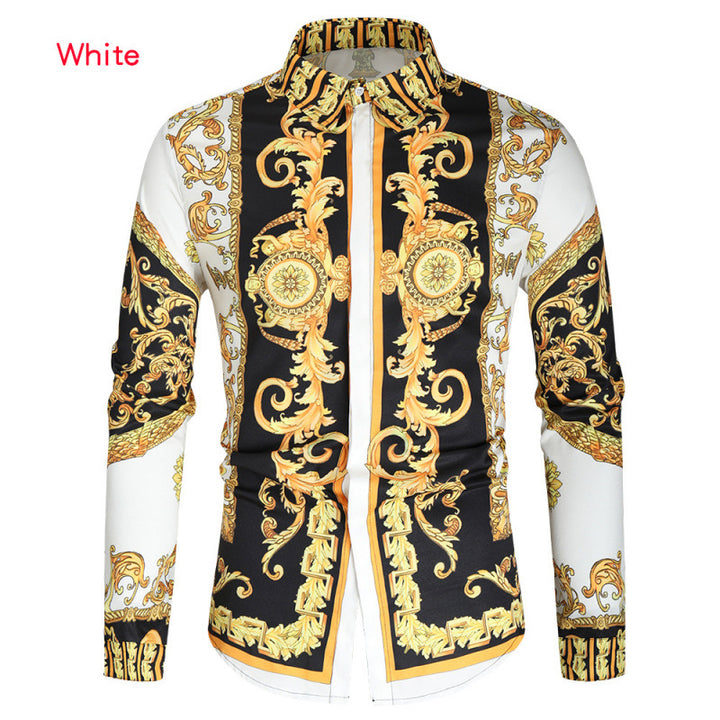 Men's Luxury Shirt with Impressive Baroque Pattern Mune Fashion