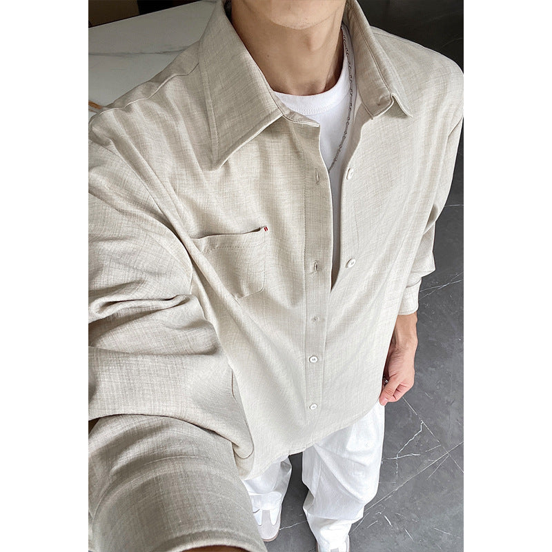 Men's Fashion Long Sleeve Shirt Jacket Mune Fashion