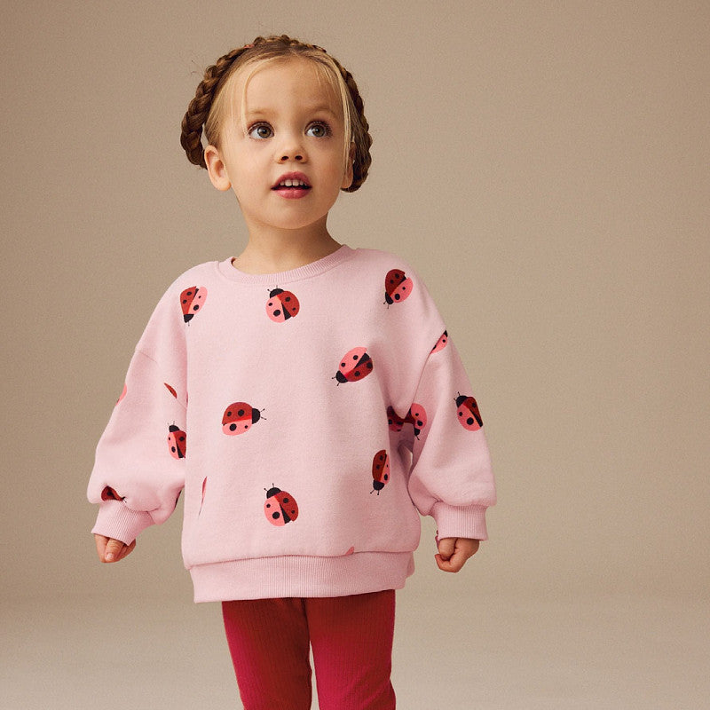 Girls sweatshirt with cheerful ladybug motif Mune Fashion